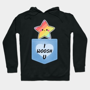 Cute Stargazing Design I Woosh u Hoodie